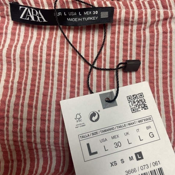 New ZARA striped top size large - Picture 5 of 5